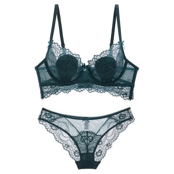 lace bra set with rabbit ear for big breasts