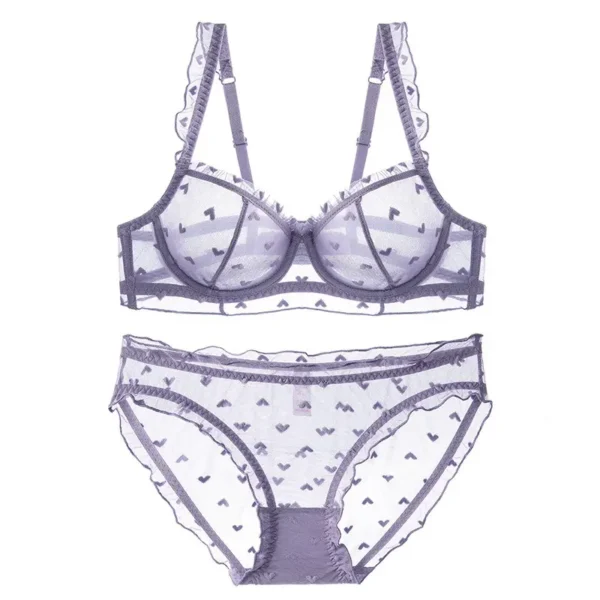Sexy polka dot lace bra and panty set - Try-Sexy