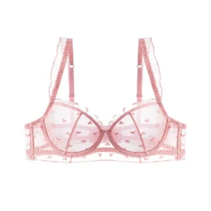 Polka dot lace bra