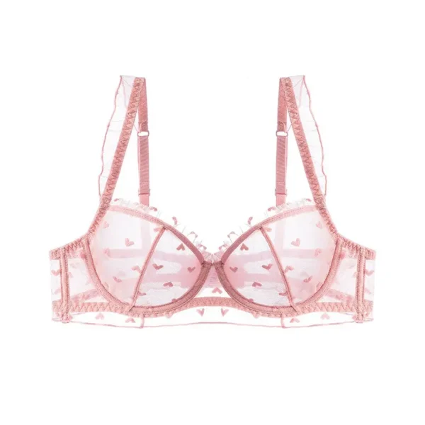 Polka dot lace bra