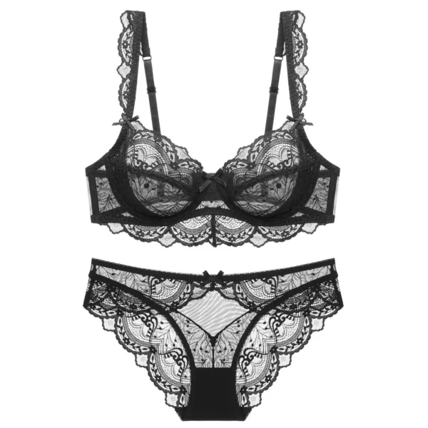 lace underwear set summer thin bra without sponge
