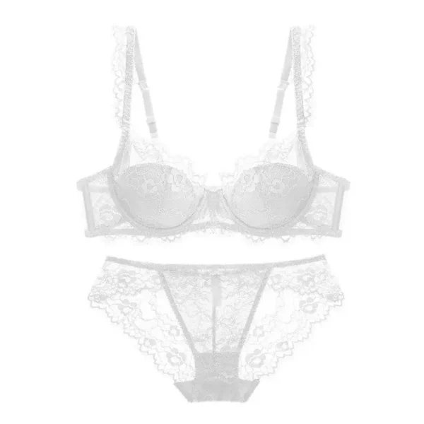 white lace lingerie set