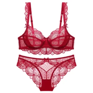 lace underwear set summer thin bra without sponge