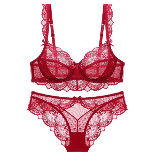 lace underwear set summer thin bra without sponge