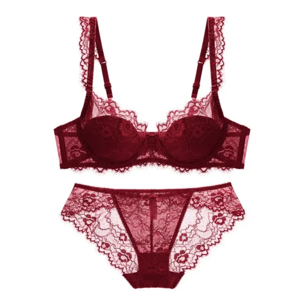 Red lace lingerie set