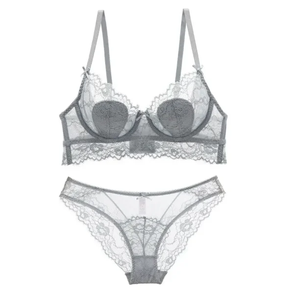 lace bra set with rabbit ear for big breasts